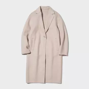 Uniqlo Japan Double Face длинное пальто 09 BLACK/S