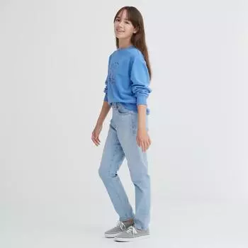 UNIQLO JAPAN KIDS Ультраэластичные мягкие джинсы из денима без молнии