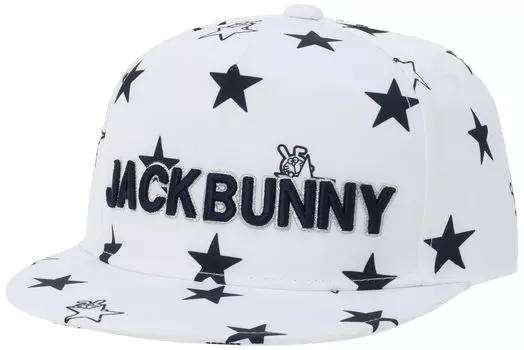 Unisex collaboration Cap pattern flat brim cap UNISEX 58cm FR [Jack Bunny] [Doraemon product] [Doraemon] All-over / 262-3287036 030_White