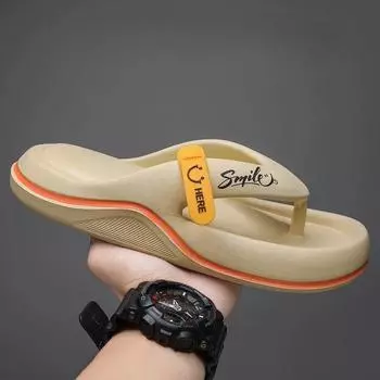 Unisex Men Slippers Flip flops man shoes women Beach Slippers Thick Bottom Slides Non-slip High quality Men sandals chanclas 36 -37 белый