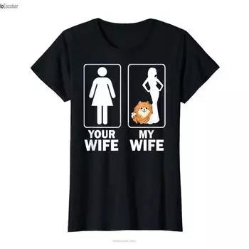 Унисекс My Wife Pom Fathers Your Wife Love Day Рубашка унисекс, хлопковая модная футболка, летняя брендовая футболка унисекс больших размеров, черная L