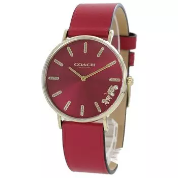 Unisex PERRY Red 60th Birthday Celebration Leather Belt Leather 14503852 [Coach] Women s Men s [Item]