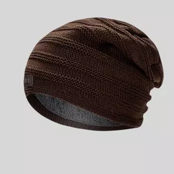 Unisex s Winter Warm Thickened Knitted Hat Outdoor Pullover Cap 1 pc хаки