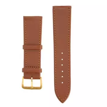 Unisex Universal Pin Buckle Watch Band PU Leather Replacement Watch Strap Accessory Brown22mm /
