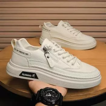 Unisex White Sneakers Summer Lace Up Thick Bottom Casual Flats Anti-slip Outdoor Walking Sports Board Shoes Sapatos Femininos 40