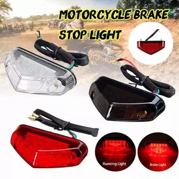 Universal 12V Motorcycle Tail Rear Light Tail Light Rear Brake Warning Led Lights Motor Brake Stop Lights Moto Accessories