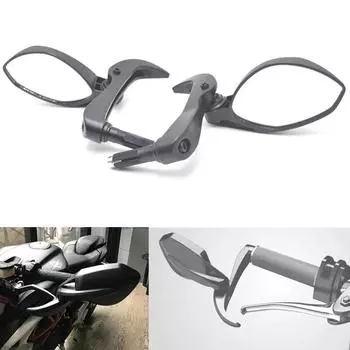 Universal 7/8 22MM Motorcycles Hand Bar Ends Mirror Rearview Mirrors For Triumph DAYTONA 675 SPEED TRIPLE TIGER 1050/Sport чёрный