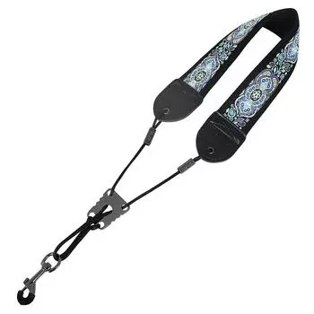 Universal Adjustable Saxophone Neck Strap for Alto Tenor Soprano (Blue Totem)