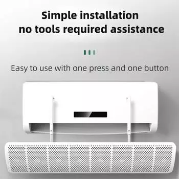 Universal Air Conditioning Windshield Device Adjustable Air Conditioner Vent Cover Office 20*90CM-Basic No Filter