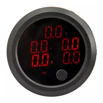 Universal Air Pressure Gauge 12 V, 52 Mm, Psi / Bar With 5 Electronic Sensors 1/8 Npt