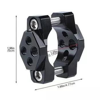 Universal Alloy Motorcycle Stent Bracket Bumper Clamp Auxiliary Spotlight Headlight Mount Clips Light Phone GPS Handlebar Holder чёрный