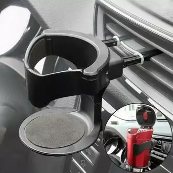 Универсальный автомобильный держатель для стакана с водой на вентиляционное отверстие, автомобильный держатель для бутылок и напитков, автомобильный багажник чёрный