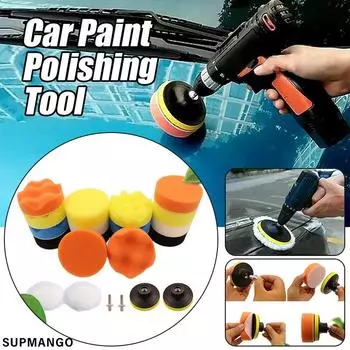 Universal Car Paint Care Accessories 22pcs Car Polishing Sponge Pads Kit Foam Pad Buffer Kit Polishing Machine Wax Pads