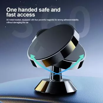 Universal Car Phone Holder Magnetic Mobile Phone Mount for iPhone for Samsung in Car Mobile Cell Phone Holder Stand GPS Support чёрный