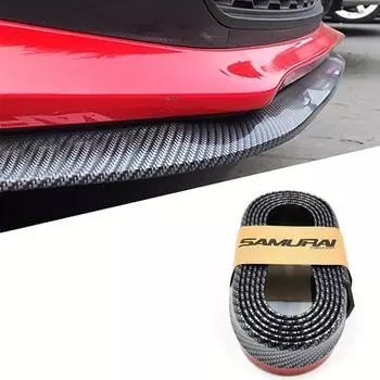 Universal Carbon Fiber Front Bumper Lip Protector Scratch Collision Resistant Easy Screw Installation Premium Look for Car Tools