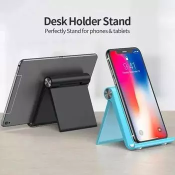 Universal Desktop Mobile Phone Holder Stand For IPhone IPad Adjustable Tablet Foldable Table Cell Phone Desk Stand Mount Holder чёрный
