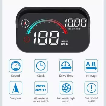 Universal GPS Head up Display M22 HUD Windshield On-board Computer Display on Car Glass Electronic Speedometer MPH KMH Projector