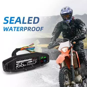 Universal Mini RPM Gauge Motorcycle Meter Speedometer Digital Odometer Electric Injection Carburetor Instrument For Motor 12V