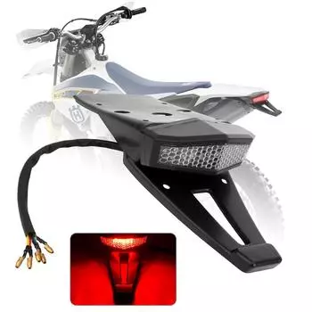 Универсальный светодиодный задний тормоз для мотоцикла ATV, стоп-сигнал, указатель поворота чёрный