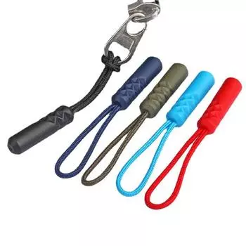 Universal Portable Zipper Pull Ring End Suitable For Rope Label Replacement Fastener Handle Bag Tent Backpack Zipper Rope красный