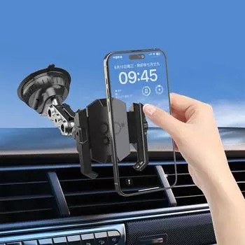 Универсальный держатель для телефона на присоске, вращающийся на 360°, на лобовое стекло, на приборную панель автомобиля, кронштейн для мобильного телефона, поддержка GPS, подвесной держатель чёрный