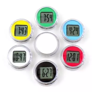 Universal Waterproof Mini Motorcycle Bike Sticky Digital Display Clock Watch Office Decor Automobiles Interior Accessories красный