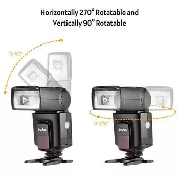 Универсальная накамерная вспышка Godox TT520 с электронной вспышкой Speedlite + беспроводной триггер AT-16 2,4G чёрный