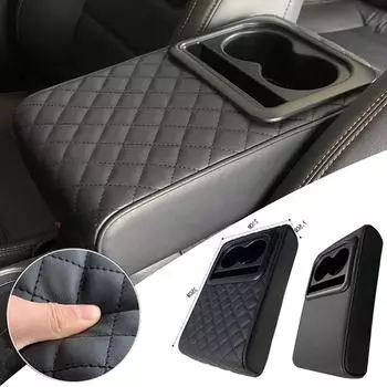 Универсальная подушка для подлокотника центральной консоли автомобиля, накладки на подлокотники из искусственной кожи, портативная водонепроницаемая наволочка для подлокотника автомобиля, накладка на высоту