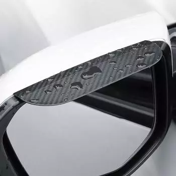 Универсальное автомобильное зеркало заднего вида Rain Eyebrow Carbon Fiber Pattern Водонепроницаемый чехол Зеркало заднего вида Солнцезащитный козырек Eyebrow Rain Eyebrow 1 pair