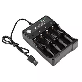 Универсальное зарядное устройство USB Smart на 4 слота для аккумуляторов 18650