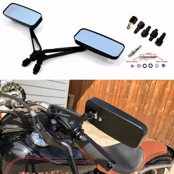 Универсальные боковые зеркала заднего вида для мотоцикла 8 мм 10 мм для Harley Honda Yamaha Kawasaki Street Sports Bike Chopper