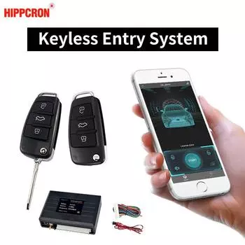 Универсальные системы автомобильной сигнализации Hippcron, автоматический дистанционный центральный комплект, дверной замок, приложение без ключа с системой дистанционного управления, центральный замок