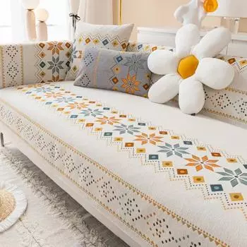 Универсальный чехол Simple Wind Chenille, чехол для диванной подушки Bohemian, нескользящее полотенце, ткань, Four Seasons 70X70cm 28X28in