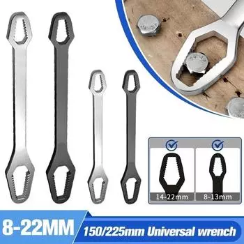 Универсальный гаечный ключ Torx 3-17 мм/8-22 мм, двухсторонний гаечный ключ Torx, многофункциональный регулируемый ключ для очков, инструмент для ремонта, самозатягивающийся Thickness--3mm