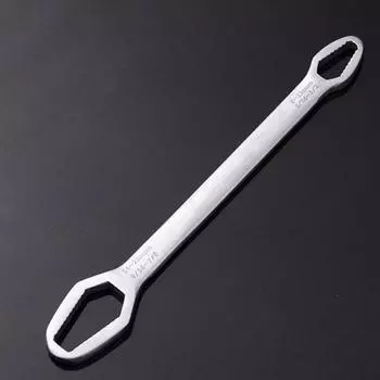 Универсальный гаечный ключ Torx 8-22 мм, самозатягивающийся двухсторонний гаечный ключ (Серебряный С)