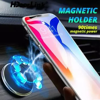 Универсальный магнитный автомобильный держатель для телефона HdoorLink Magsafe, автомобильный магнит, мобильный телефон, GPS, подставка для IPhone, Xiaomi, настенный держатель Samsung серебряный