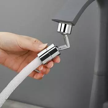 Универсальный поворотный кран с защитой от брызг, 2 шт. серебряный
