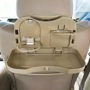 Универсальный складной автомобильный обеденный стол, подставка для напитков, поднос для стаканов, держатель для автомобильных аксессуаров, держатель для органайзера для салона автомобиля, автомобильный стиль чёрный