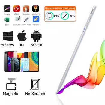 Универсальный стилус для Android IOS Windows Touch Pen для iPad iPhone карандаш для Huawei Lenovo Samsung Phone Xiaomi OPPO VIVO Tablet Pen белый