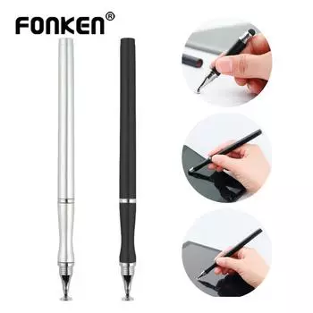 Универсальный стилус Fonken 2 в 1 для телефона, планшета, сенсорного экрана, ручка для рисования, емкостный карандаш для Android, iPhone, iPad чёрный