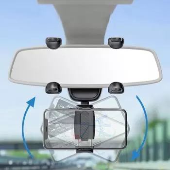 Универсальный вращающийся на 360° выдвижной автомобильный держатель для телефона, зеркало заднего вида, кронштейн для автомобильного регистратора, поддержка мобильного телефона 1 PC