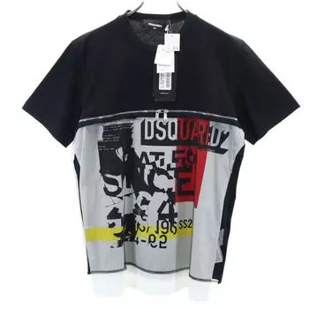 unused DSQUARED2 made in Italy Short sleeve Mesh Layered T-shirt XS black Men s Used