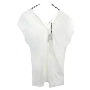 unused HELMUT LANG Linen Blend No sleeve V neck Cut S White system Women Used