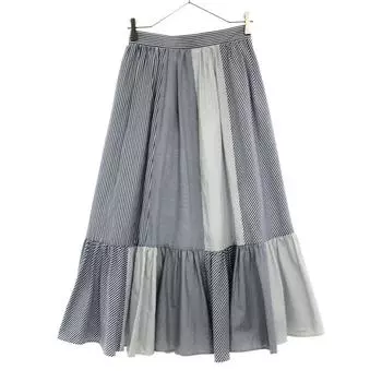 unused MACKINTOSH PHILOSOPHY Sanyo Shokai stripe Long length Tiered skirt Women Used