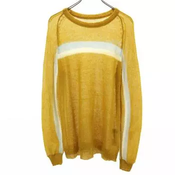 UNUSED Mohair Blend Long sleeve sweater 3 Camel knit Men s Used