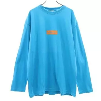 unused VAST222 19ss made in Japan Print Long sleeve sweat trainer 3 blue Men s Used