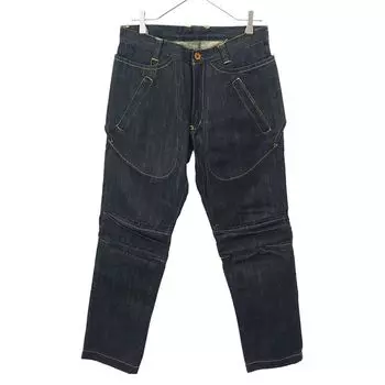 unused WORLD OUT SIDE design Denim pants 38 Navy jeans Men s Used