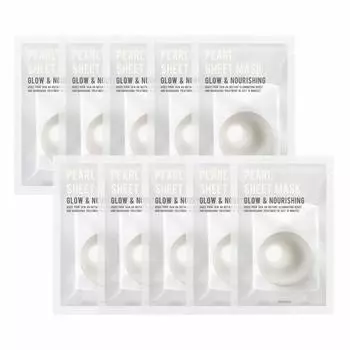 Unyul Purity Pearl Sheet Mask Pack 22 мл x 10 листов x 10 Сделано в Корее Набор для ухода за кожей Питание Активное действие Содержит натуральные ингредиенты Подходит