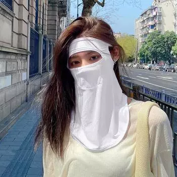 UPF 50+ анти-УФ-защитная маска из ледяного шелка, защитная маска от солнца из ледяного шелка, подарки для женщин, крышка для лица