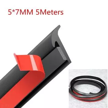 Уплотнительная полоса бампера, боковая юбка EPDM 5MM*7MM, передний задний бампер, резина, черный цвет